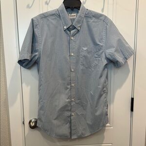 Dockers Blue Casual Button Down Shirt Crisp Cotton